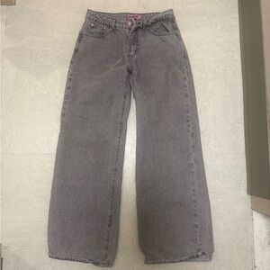 Edikted Charcoal Wide-Leg Women's Jeans